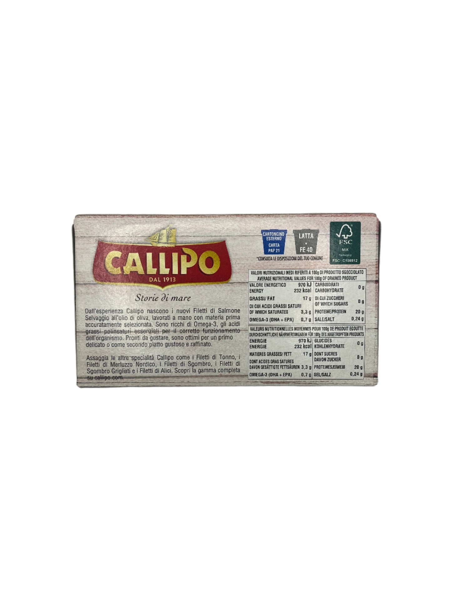 Salmon fillets in EVO Oil