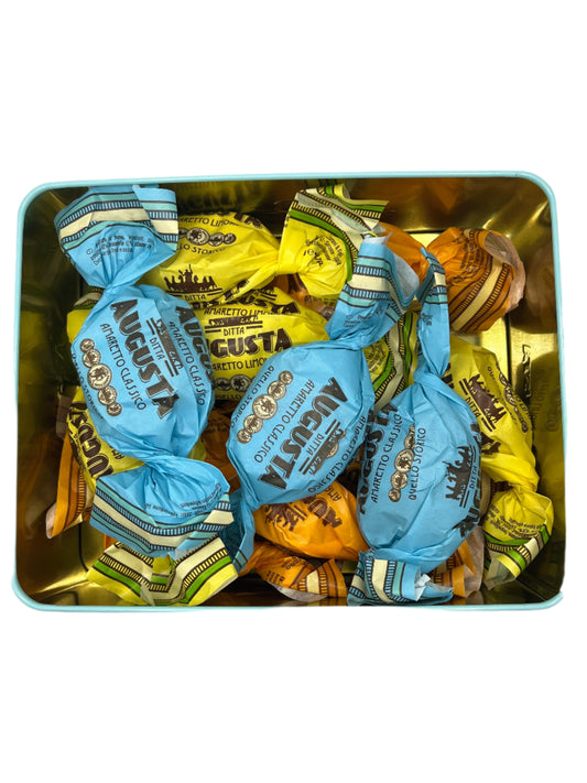 Amaretti biscuits metal box