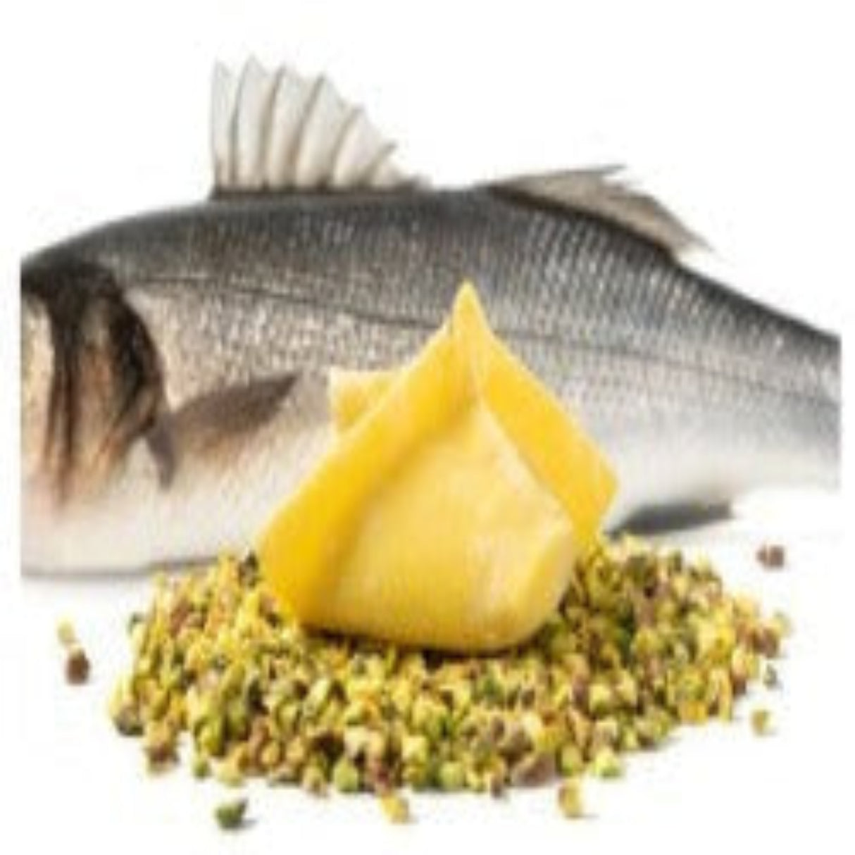 Fagottino con branzino e pistacchio