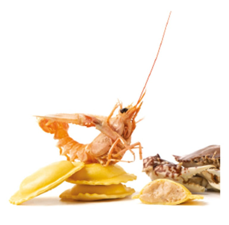 Ravioli di mare ripieni di crostacei